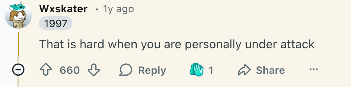 Real user response: mockery